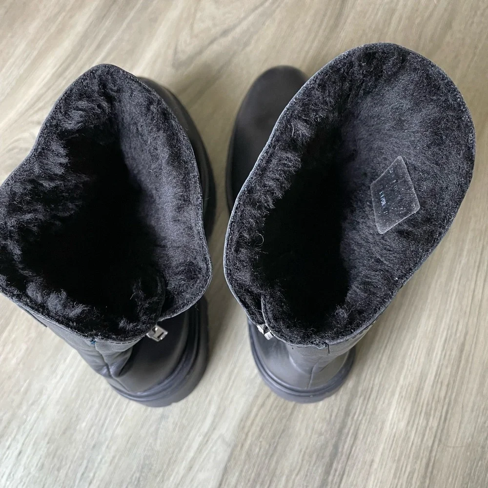 Avellini Leather, Shearling booty - Picture 8 of 9
